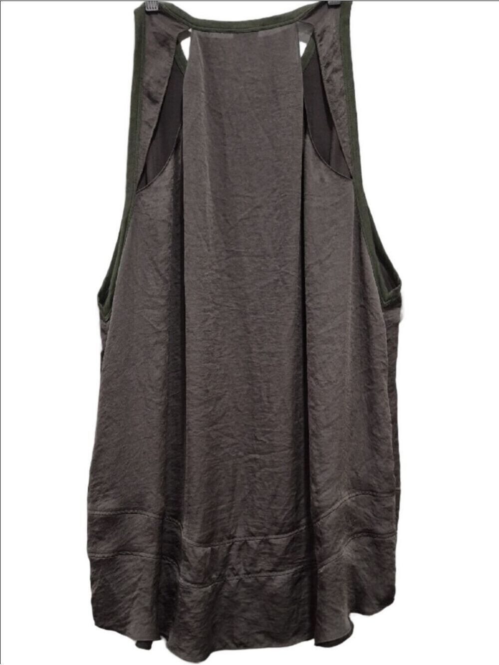 Wilfred Aritzia Olive Green Racerback Cutout Mini Dress - Size Small - Picture 5 of 8